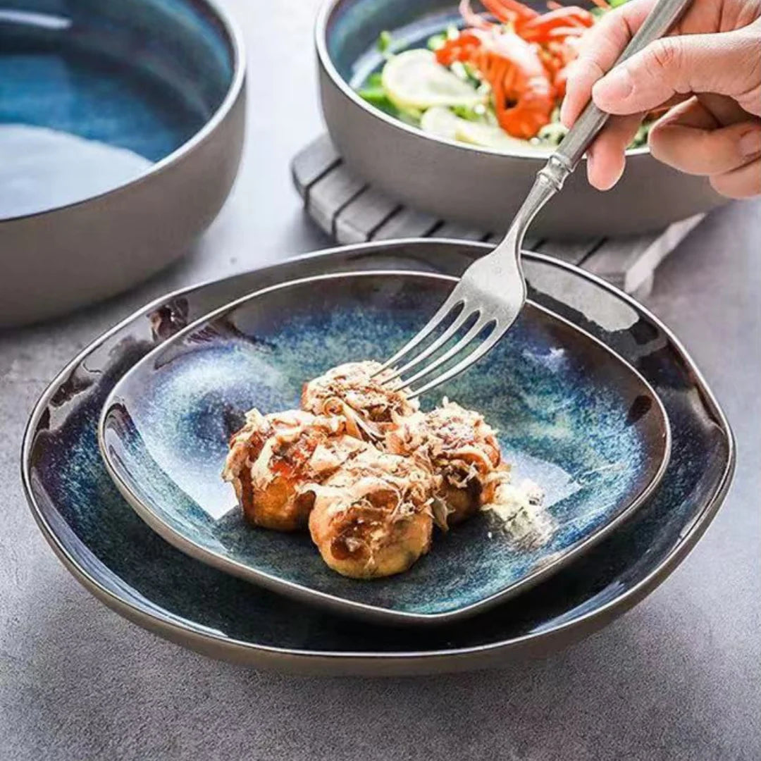 Coastal Blue 11-Piece Dinnerware Set