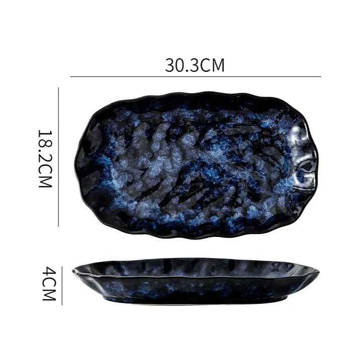 Blue Eclipse 10-Piece Dinnerware Set