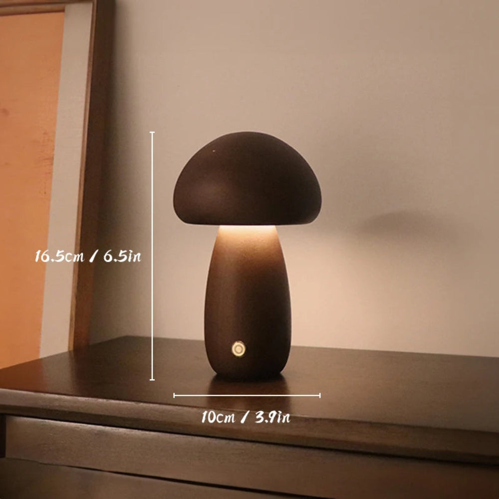 Nordic Wooden Mushroom Lamp