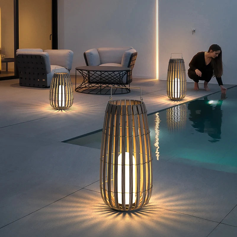 Rattan Outdoor Lights