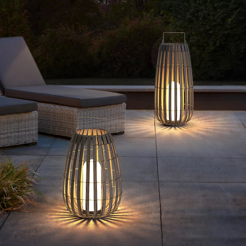 Rattan Outdoor Lights