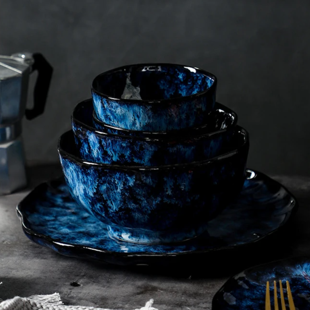 Blue Eclipse 10-Piece Dinnerware Set