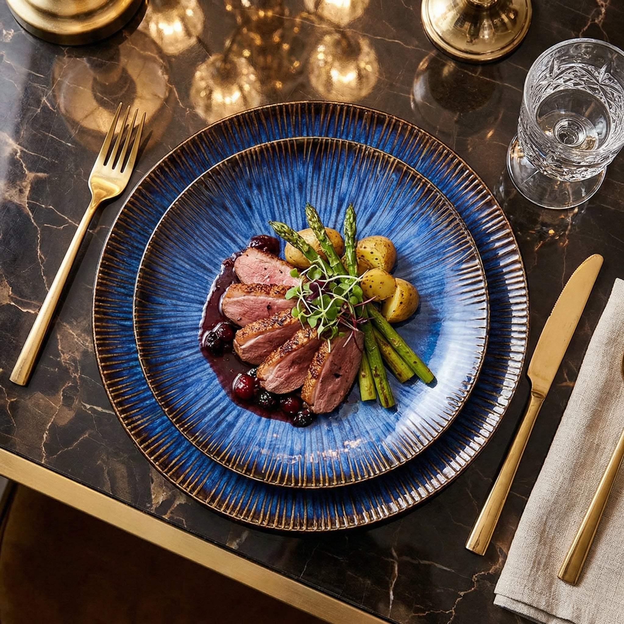 Eclipse Blue 8-Piece Plate Set – West Sombrio