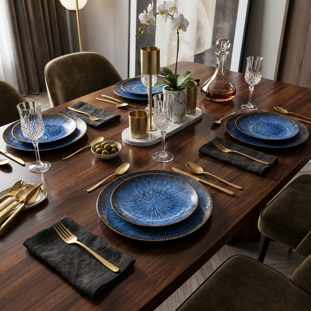 Eclipse Blue 8-Piece Plate Set – West Sombrio