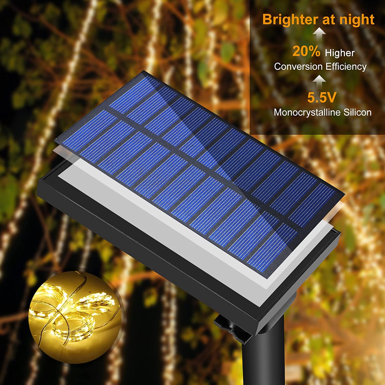 Solar LED Curtain Lights