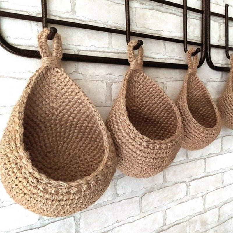 Boho Hanging Storage Baskets